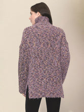 Pull ample décontracté à revers et épaules tombantes pour femme RP0023564